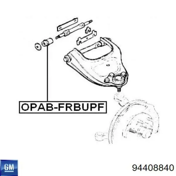 Buje del brazo de suspensión delantero superior General Motors 94408840 precio, desde 9,18 EUR