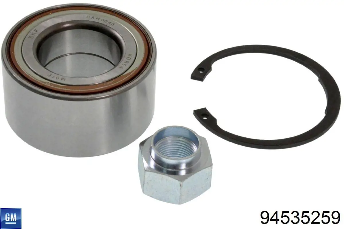 Rodamiento de rueda delantero General Motors 94535259