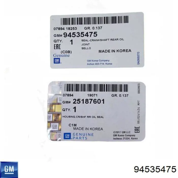 Comprar 94535475 General Motors Retén de cigüeñal