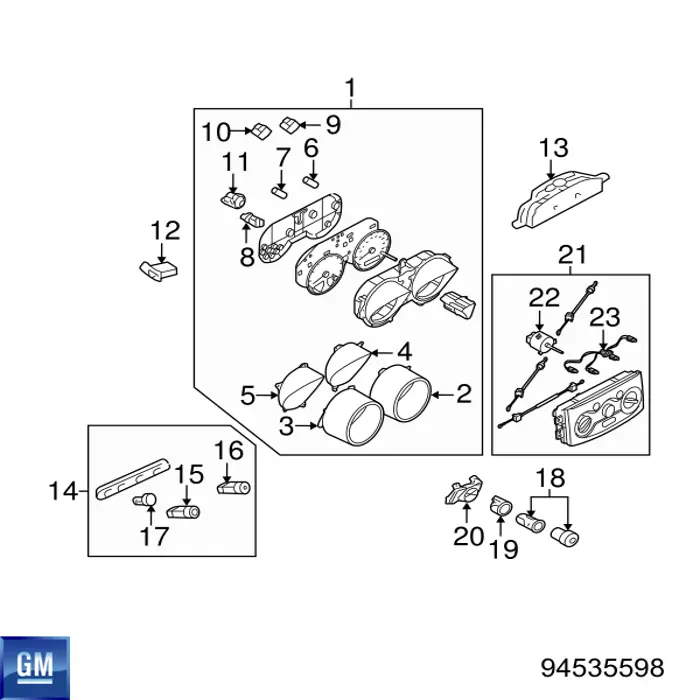 Bombilla de faro General Motors 94535598 precio, desde 2,40 EUR