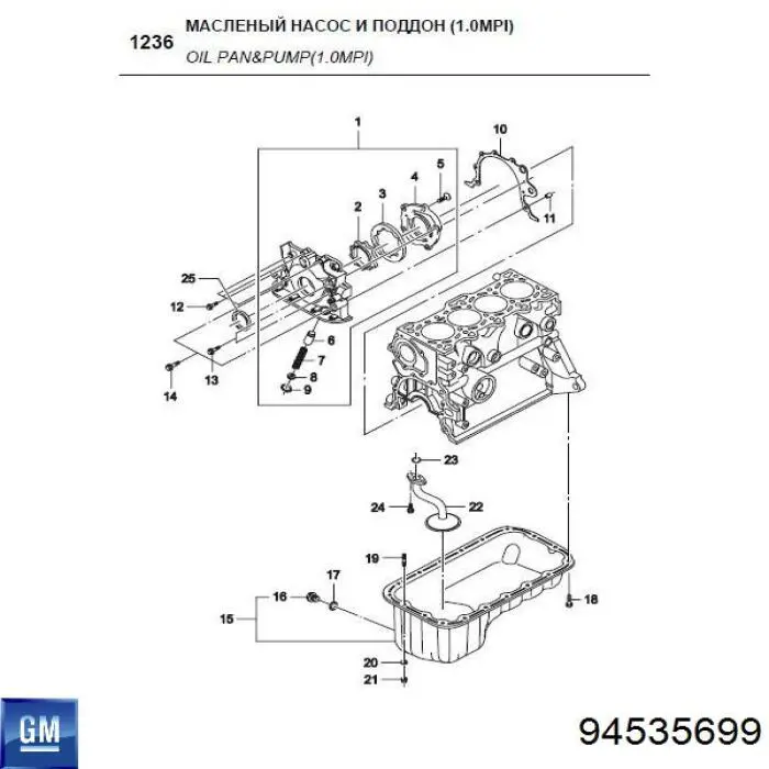 Comprar 94535699 General Motors Tapón del cárter de aceite