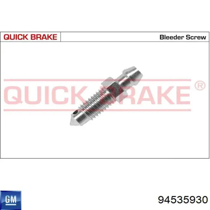 Válvula de purga de la pinza de freno trasera General Motors 94535930 precio, desde 0,88 EUR