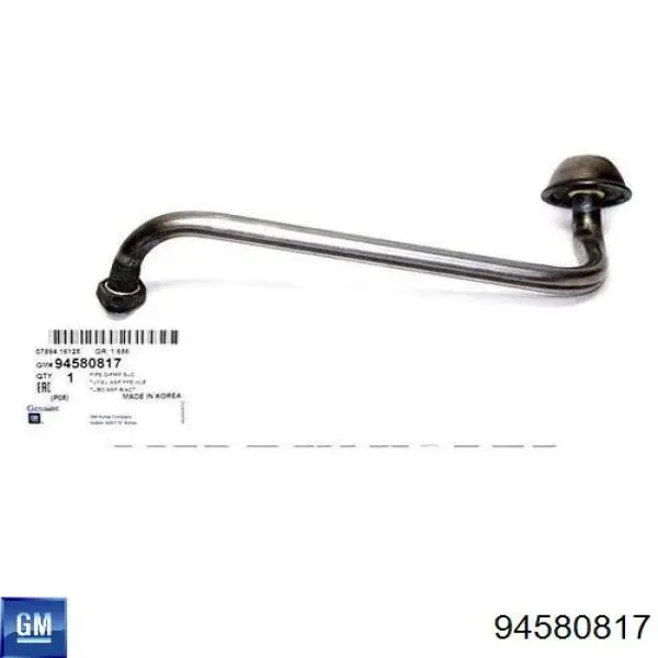 Tubo de aspiracion de bomba de aceite General Motors 94580817 precio, desde 14,51 EUR