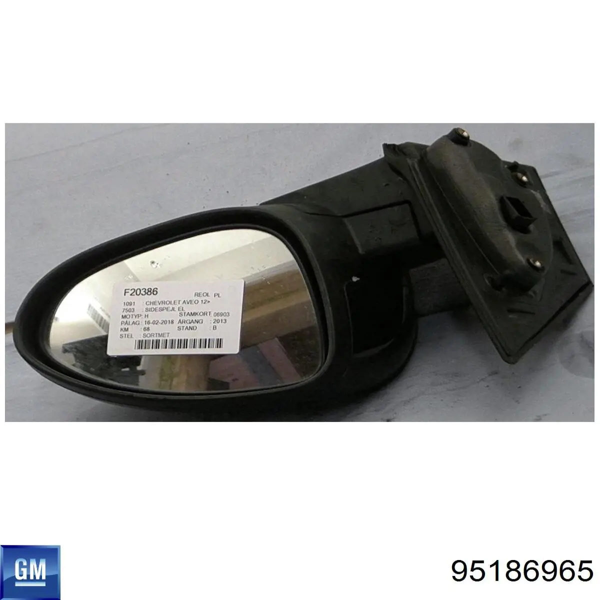 95186965 General Motors espejo retrovisor derecho