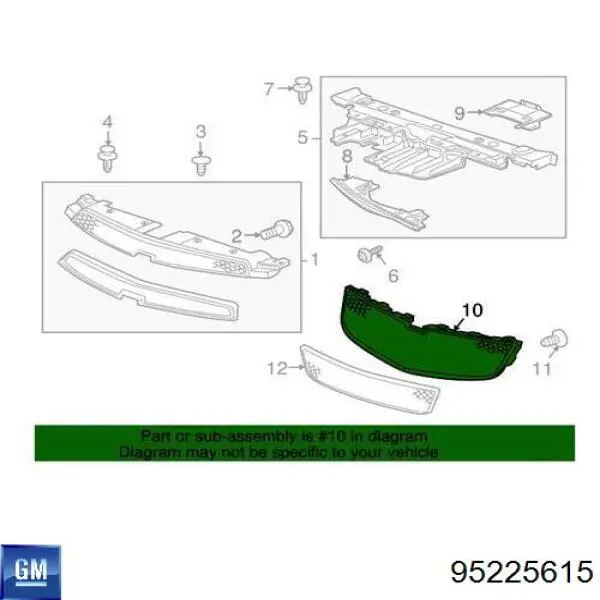 Comprar 95225615 General Motors Rejilla frontal