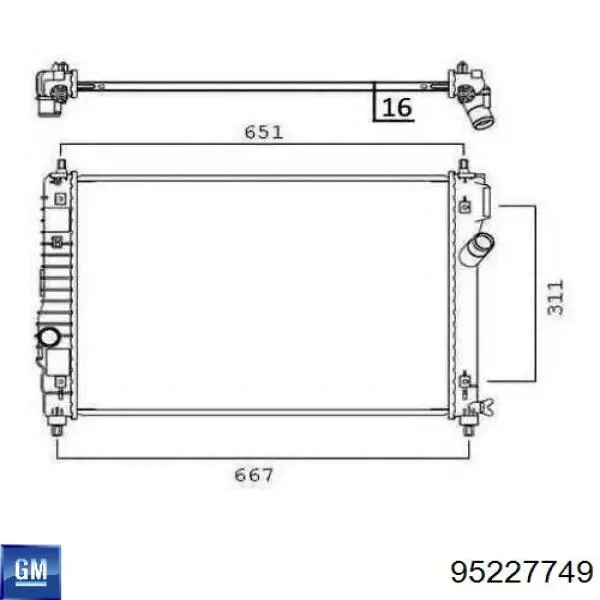Comprar 95227749 General Motors Radiador de auto