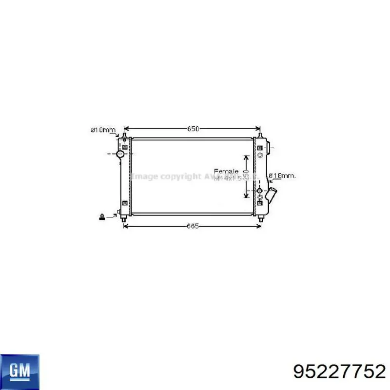 Comprar 95227752 General Motors Radiador de auto