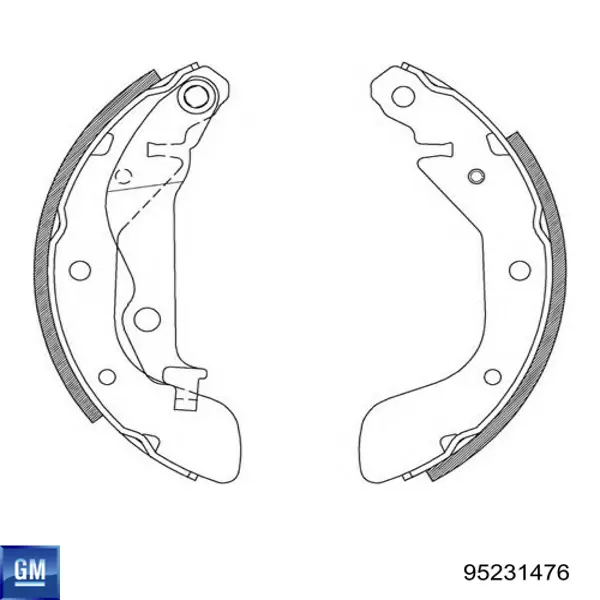 Zapatas de freno 95231476 General Motors