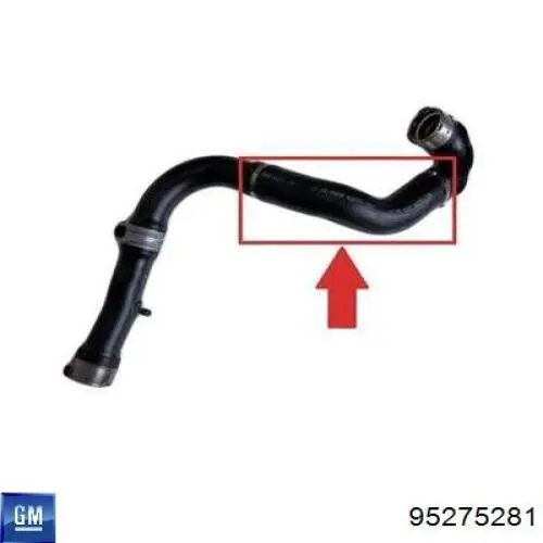 95275281 General Motors tubo flexible de aire de sobrealimentación izquierdo