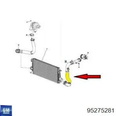 Comprar 95048394 General Motors Tubo intercooler