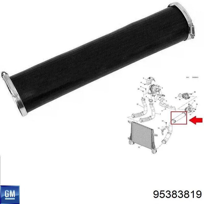 95383819 General Motors Manguera del intercooler