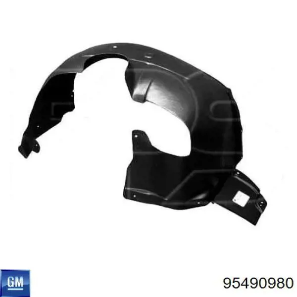 Comprar 95490980 General Motors Guardalodos interior izquierdo, guardafango delantero