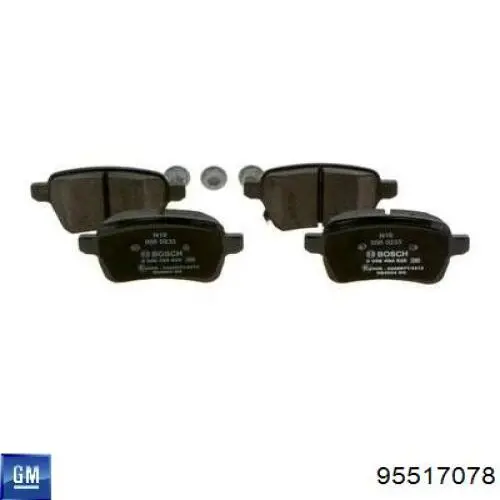 Pastillas de freno delanteras General Motors 95517078