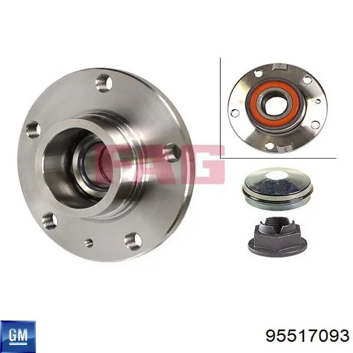 Comprar 95517093 General Motors Cubo de rueda, Eje trasero