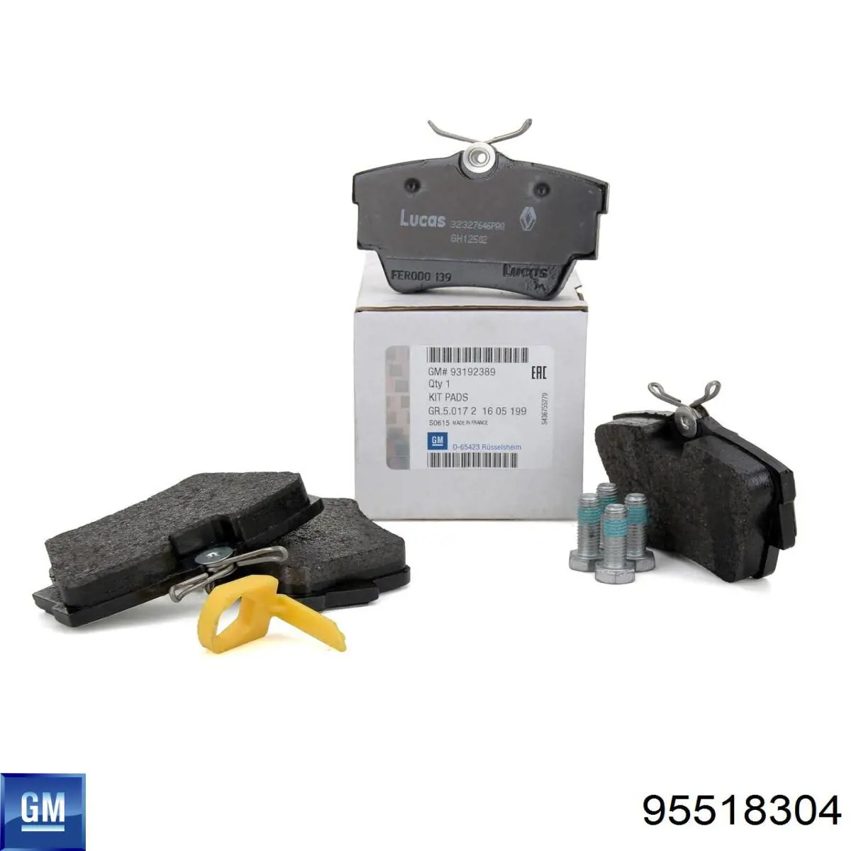95518304 General Motors Pastillas delanteras