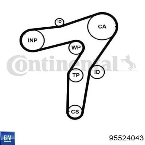 95524043 General Motors Kit correa de distribución