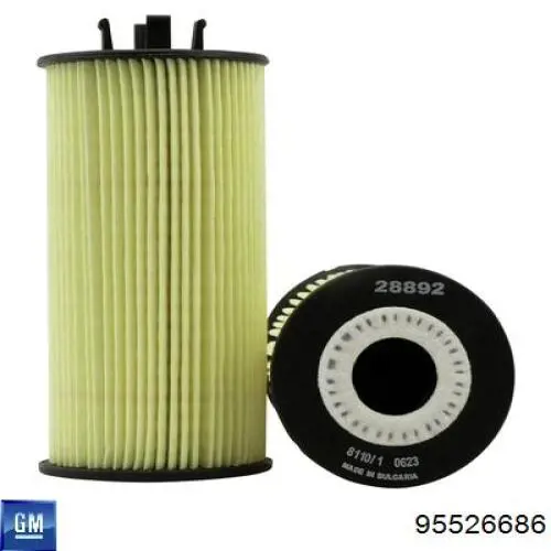 Filtro de aceite 95526686 General Motors
