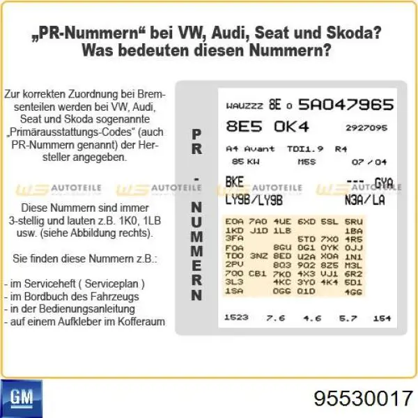 95530017 General Motors Pastillas delanteras