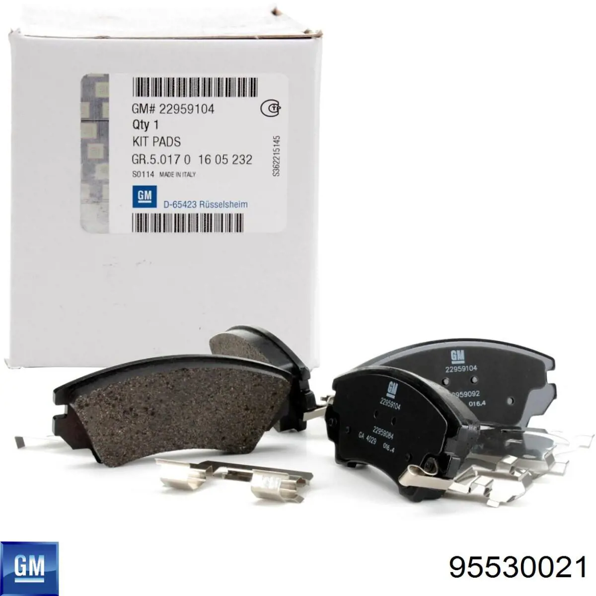 95530021 General Motors Pastillas freno traseras