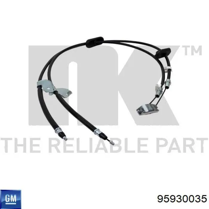 95930035 General Motors cable de freno de mano trasero derecho/izquierdo