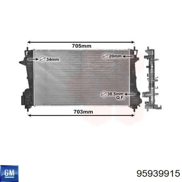 PL313200 Koyorad radiador refrigeración del motor