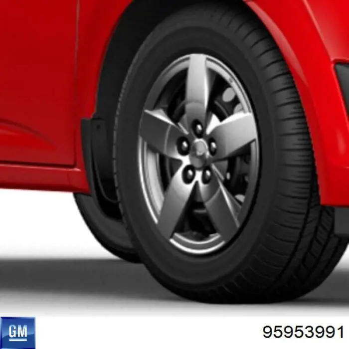Juego de faldillas guardabarro traseros para Chevrolet Aveo III T300