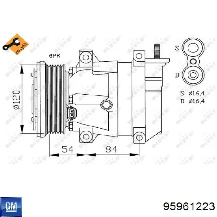 Compresor ac General Motors 95961223 precio, desde 194,13 EUR