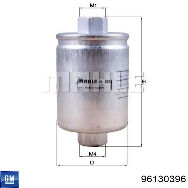 Filtro combustible General Motors 96130396 precio, desde 7,90 EUR