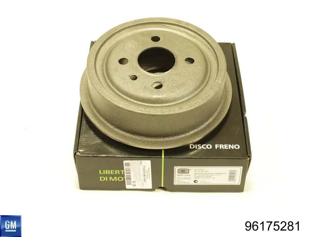 Tambor de freno trasero General Motors 96175281
