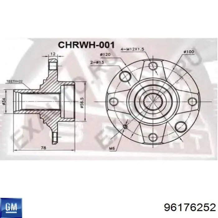 Buje de rueda delantero General Motors 96176252 precio, desde 26,74 EUR