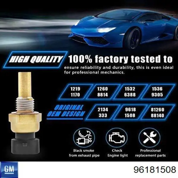 Sensor de temperatura del refrigerante Chevrolet Aveo 2 T250, T255