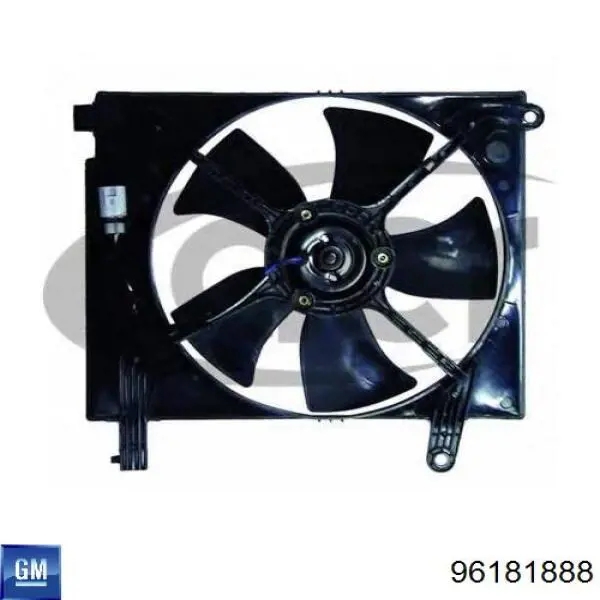 R90044A General Motors difusor de radiador, aire acondicionado, completo con motor y rodete