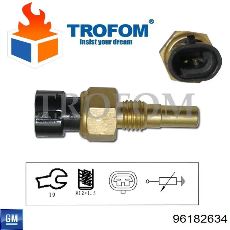 Sensor de temperatura del refrigerante Chevrolet Aveo 2 T250, T255