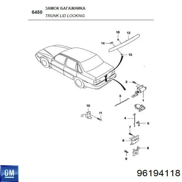 Motor de apertura/cierre del cierre del maletero (puerta trasera 3/5) General Motors 96194118 precio, desde 35,41 EUR