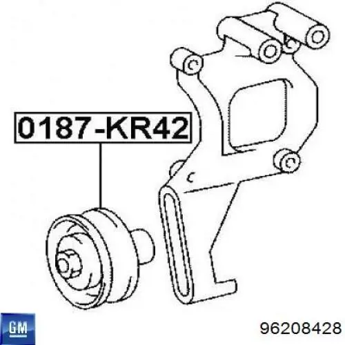 96208428 General Motors polea tensora correa poli v