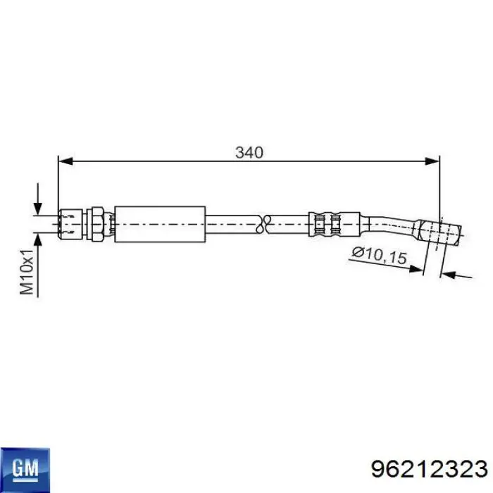 Comprar 96212323 General Motors Latiguillos de freno delantero