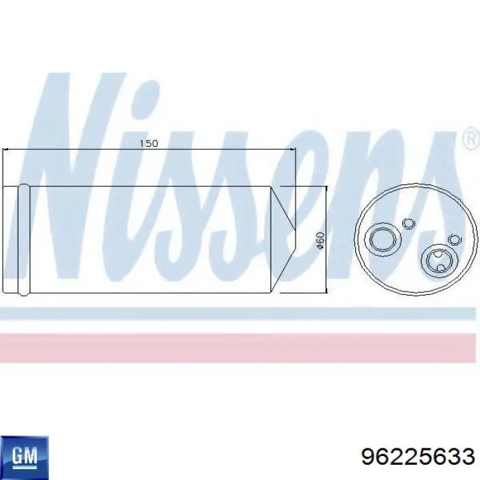 96160606 General Motors Filtro deshidratante aire acondicionado
