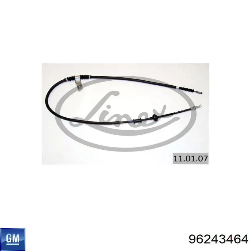 96243464 General Motors cable de freno de mano trasero derecho/izquierdo