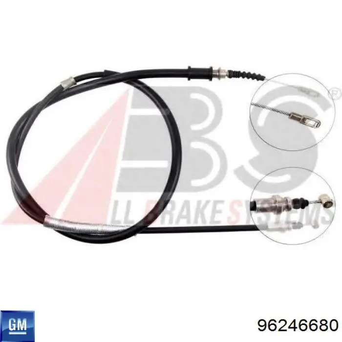 96246680 General Motors cable de freno de mano trasero izquierdo