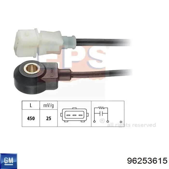 96253615 General Motors Sensor de detonación