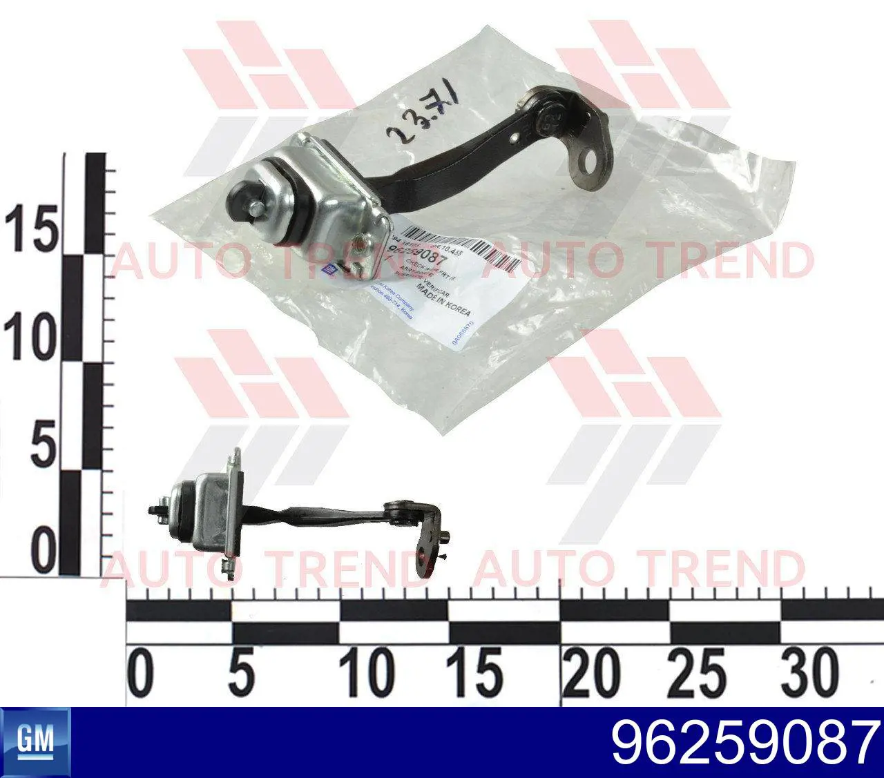 Limitador de apertura de puerta delantera izquierda General Motors 96259087 precio, desde 12,29 EUR