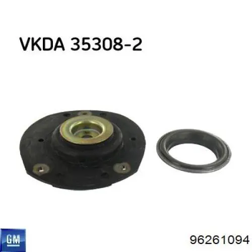 Rodamiento amortiguador delantero General Motors 96261094