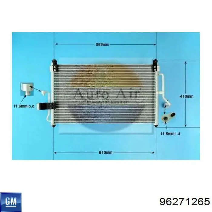 Comprar 96271265 General Motors Condensador de aire acondicionado