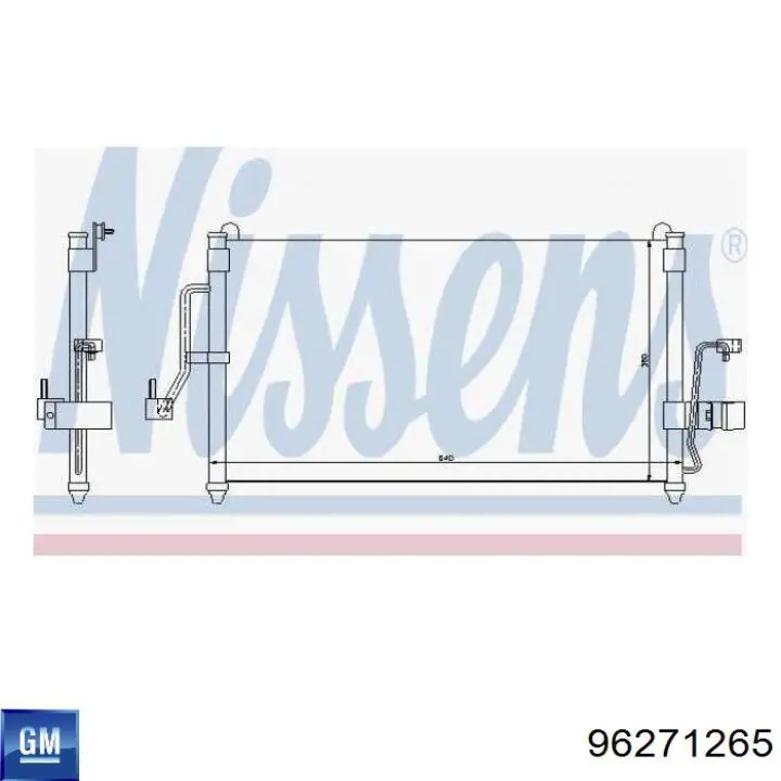 96271265 General Motors condensador aire acondicionado