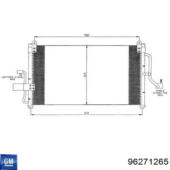 Aire acondicionado capacitor General Motors 96331477 precio, desde 90,71 EUR