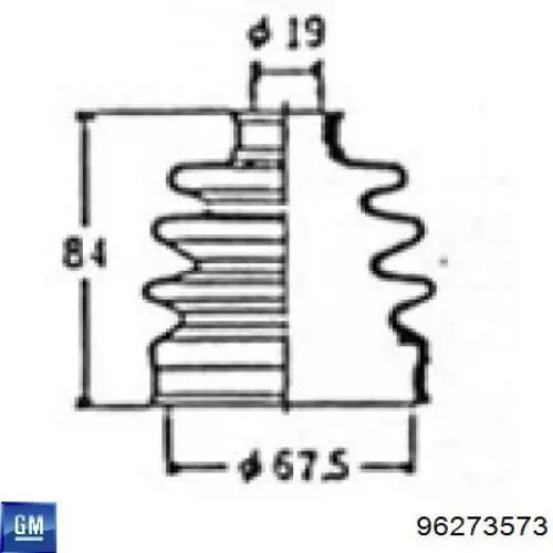 Comprar 96273573 General Motors Fuelle de palier delantero exterior