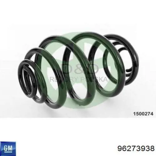 Muelle de suspensión trasero General Motors 96273938 precio, desde 22,04 EUR