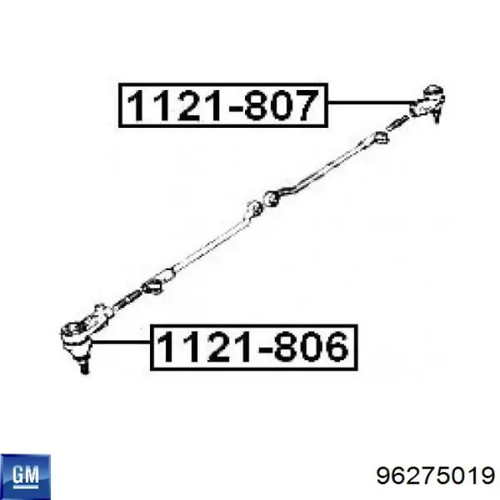 Comprar 96275019 General Motors Rótula barra de acoplamiento exterior
