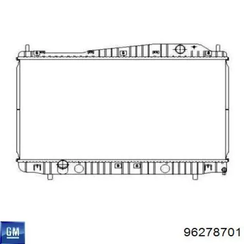 96278701 General Motors radiador refrigeración del motor