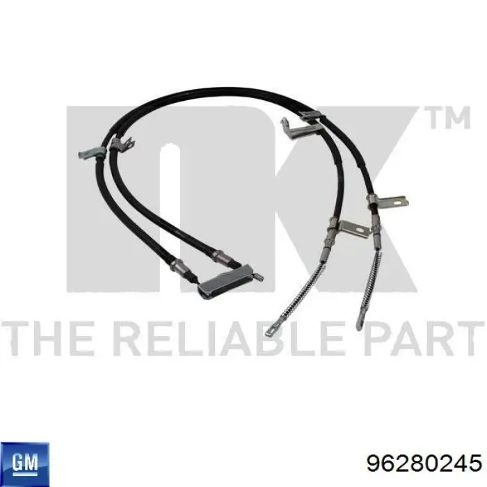 96280245 General Motors cable de freno de mano trasero derecho/izquierdo